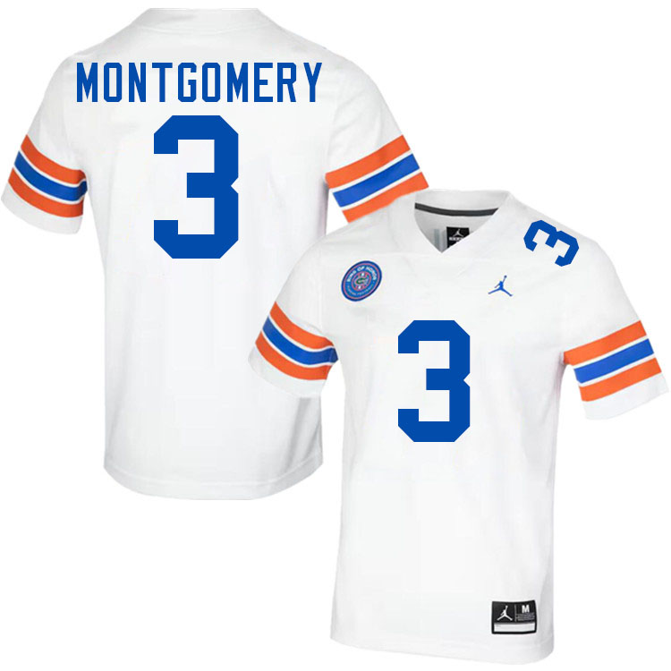 Naeshaun Montgomery Florida Jersey,Florida Gators #3 Naeshaun Montgomery Uniforms,Jersey Youth-Throw